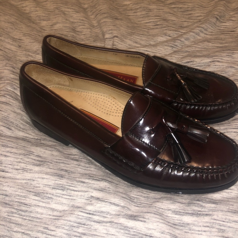Cole Haan Burgundy Pich Tassel Loafers Size 10